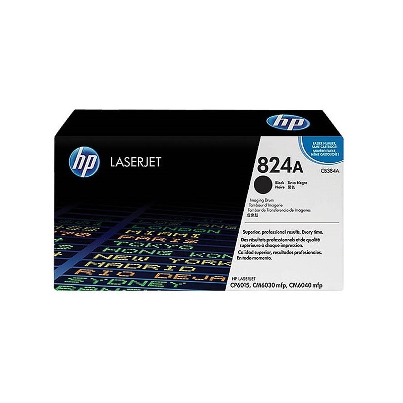 Kit tambour noir HP pour Color Laserjet CP6015 / CM6030 / CM6040 (824A), Toner Express : achat en ligne de Kit tambour noir HP p