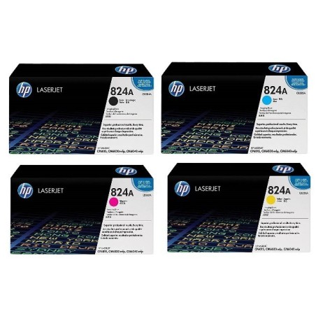 Pack de 4 tambours HP pour Color Laserjet CP6015 / CM6030 / CM6040 (824A), Toner Express : achat en ligne de Pack de 4 tambours 