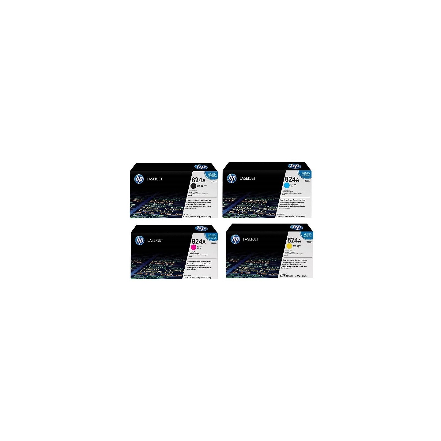 Pack de 4 tambours HP pour Color Laserjet CP6015 / CM6030 / CM6040 (824A), Toner Express : achat en ligne de Pack de 4 tambours 