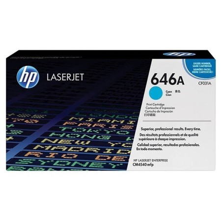 Toner cyan HP pour Color laserjet Entreprise CM4540... (646A), Toner Express : achat en ligne de Toner cyan HP pour Color laserj