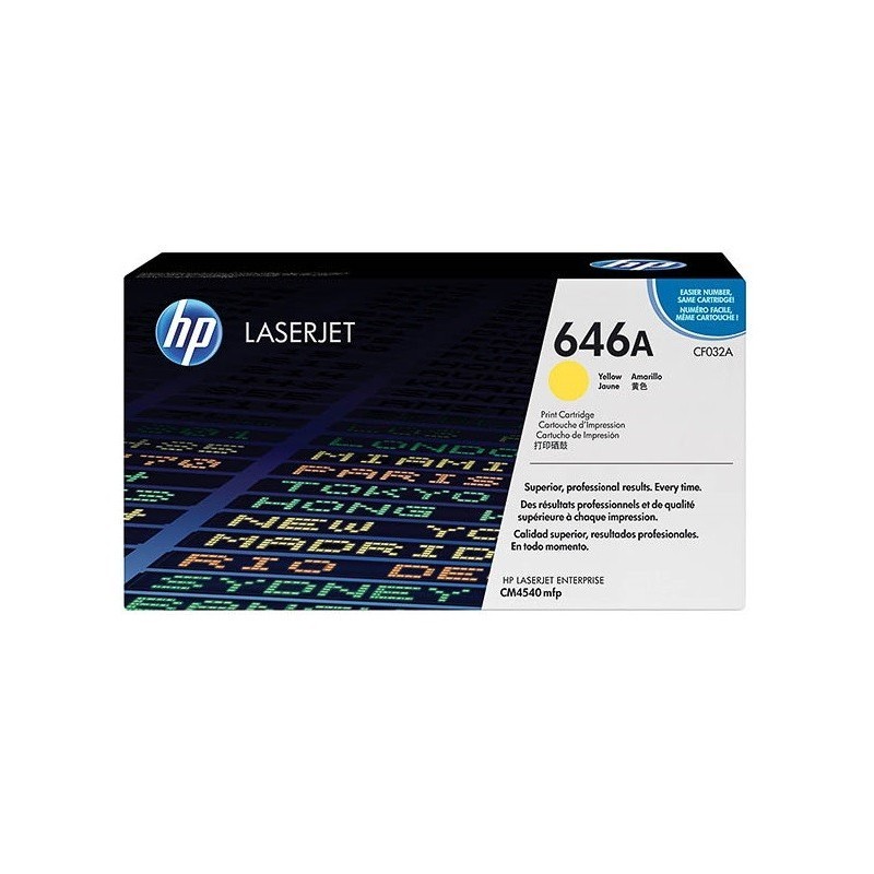 Toner jaune HP pour Color laserjet Entreprise CM4540... (646A), Toner Express : achat en ligne de Toner jaune HP pour Color lase