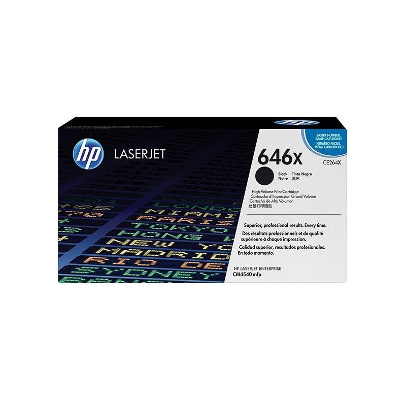 Toner noir HP pour Color laserjet Entreprise CM4540... (646X), Toner Express : achat en ligne de Toner noir HP pour Color laserj
