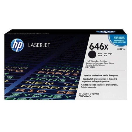 Toner noir HP pour Color laserjet Entreprise CM4540... (646X), Toner Express : achat en ligne de Toner noir HP pour Color laserj