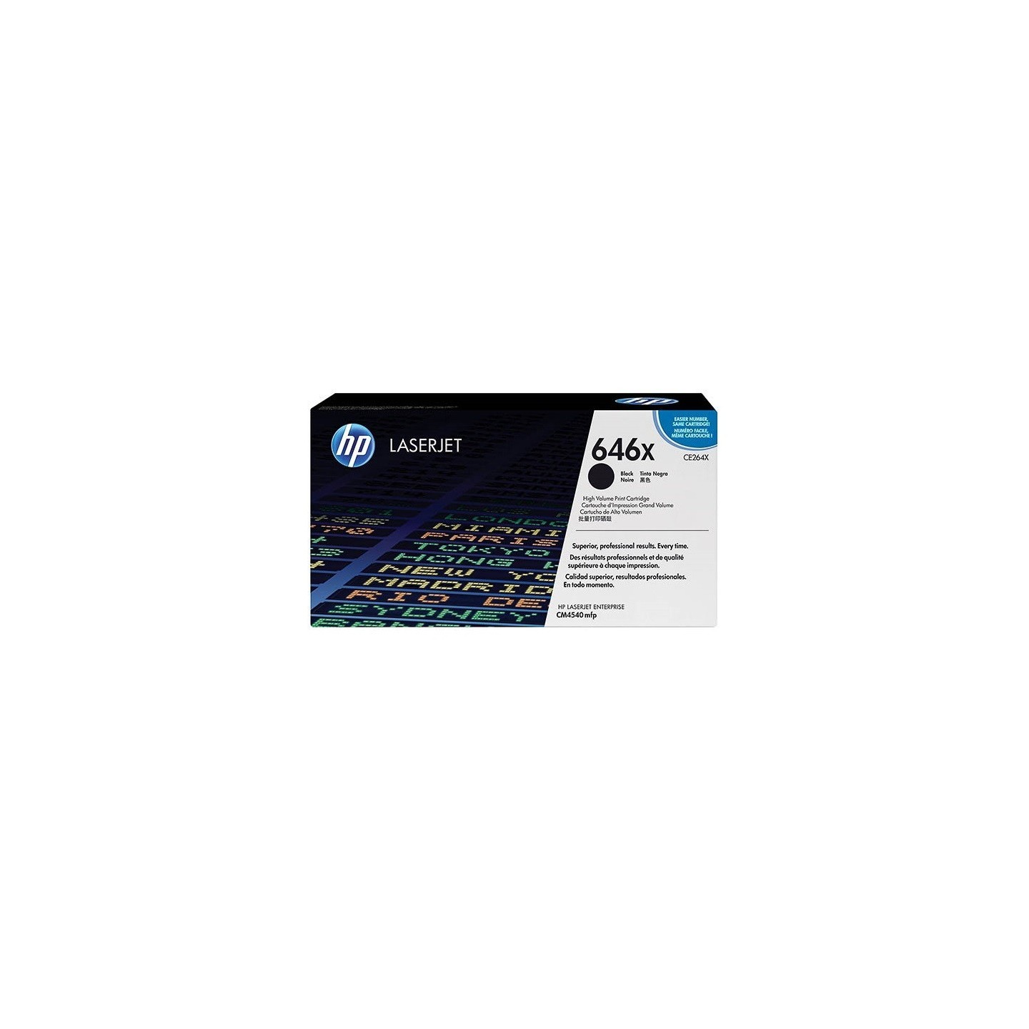 Toner noir HP pour Color laserjet Entreprise CM4540... (646X), Toner Express : achat en ligne de Toner noir HP pour Color laserj
