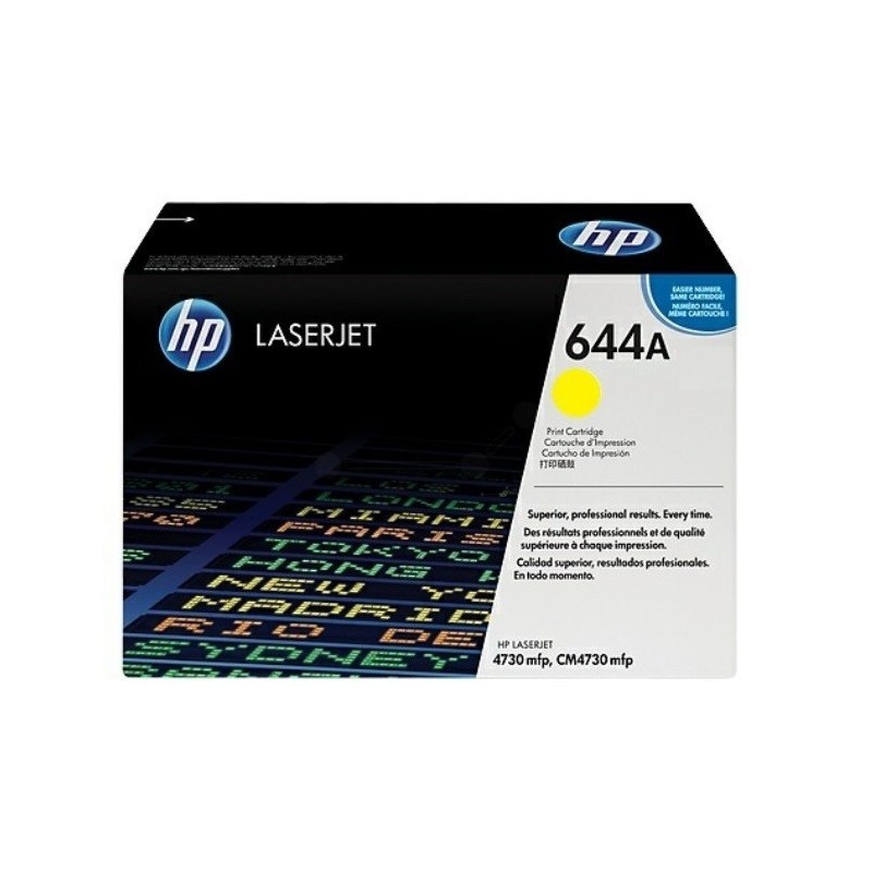 Toner yellow HP pour Color LaserJet 4730mfp (644A), Toner Express : achat en ligne de Toner yellow HP pour Color LaserJet 4730mf