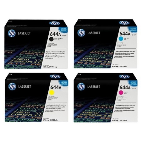 Pack de 4 toners HP pour Color LaserJet 4730mfp (644A), Toner Express : achat en ligne de Pack de 4 toners HP pour Color LaserJe