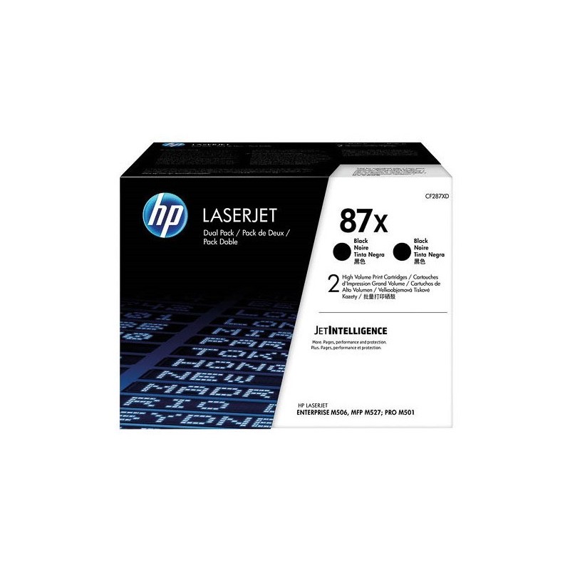 CF287XD Pack 2 Toner noir  HP pour LaserJet Pro M506 / M527 ... (87X), Toner Express : achat en ligne de Toner noir HP
