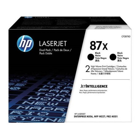 CF287XD Pack 2 Toner noir  HP pour LaserJet Pro M506 / M527 ... (87X), Toner Express : achat en ligne de Toner noir HP