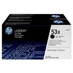 Pack de 2 Toners noires longue durée pour HP pour LaserJet P2015 (53X), Toner Express : achat en ligne de Pack de 2 Toners noire