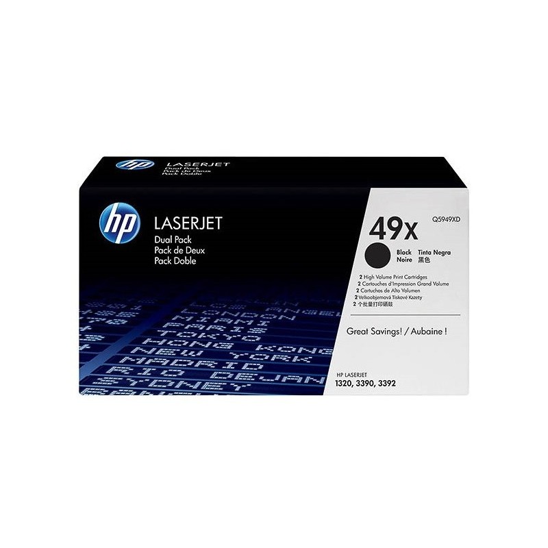 Pack de 2 Toner HP haute capacité pour LaserJet 1320 (49X), Toner Express : achat en ligne de Pack de 2 Toner HP haute capacité 