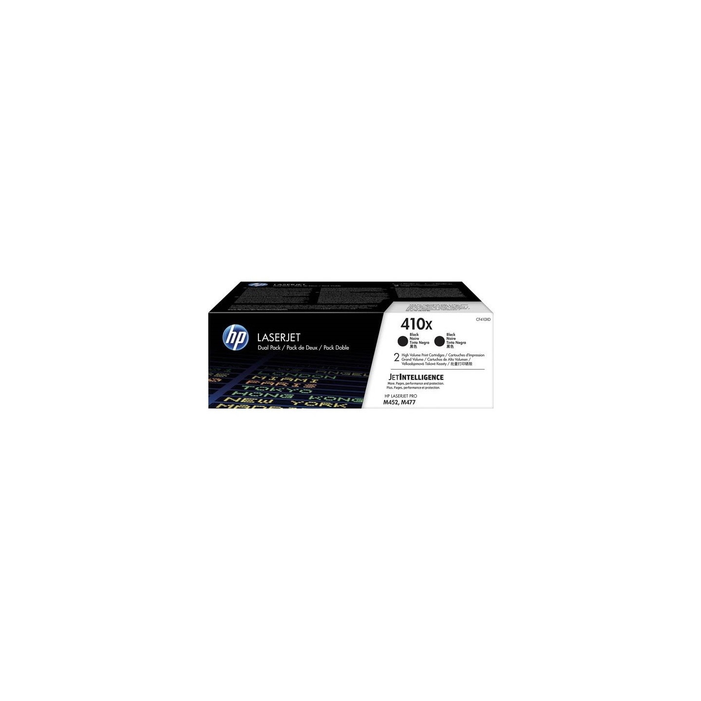 Pack 2 Toners noirs Haute Capacité HP pour Color LaserJet Pro M452 / M477.... (410X)
