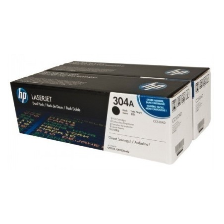 Boite de 2 Toners noir  HP pour laserjet CP2020/CP2025/CM2320MPF (304A), Toner Express : achat en ligne de Boite de 2 Toners noi