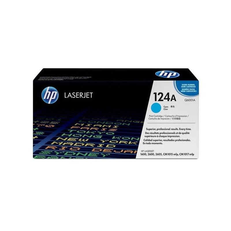 Toner HP cyan pour Color LaserJet 2600n (124A), Toner Express : achat en ligne de Toner HP cyan pour Color LaserJet 2600n (124A)
