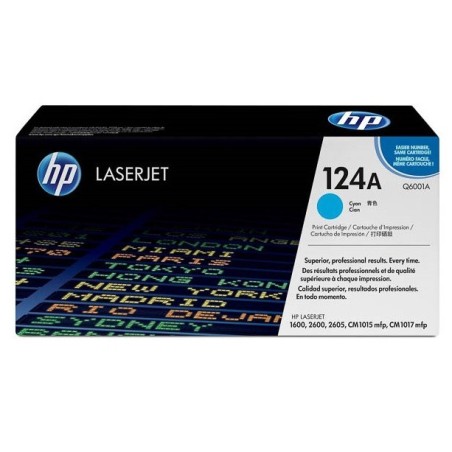 Toner HP cyan pour Color LaserJet 2600n (124A), Toner Express : achat en ligne de Toner HP cyan pour Color LaserJet 2600n (124A)