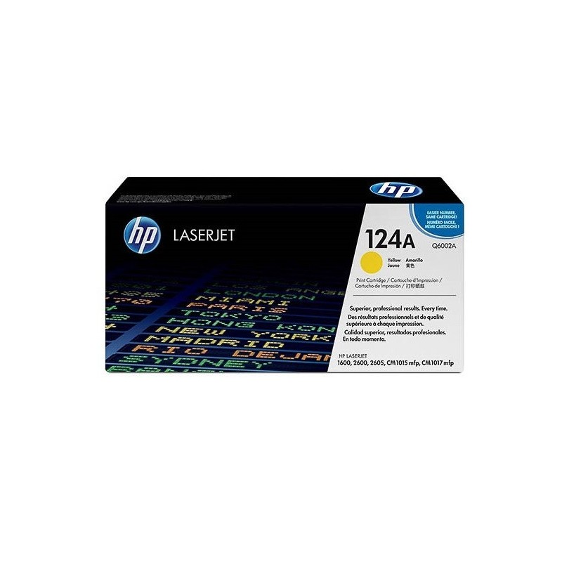 Toner HP jaune pour Color LaserJet 2600n (124A), Toner Express : achat en ligne de Toner HP jaune pour Color LaserJet 2600n (124