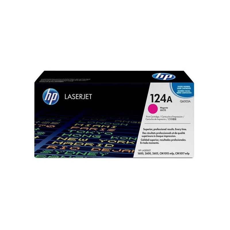 Toner HP magenta pour Color LaserJet 2600n (124A), Toner Express : achat en ligne de Toner HP magenta pour Color LaserJet 2600n 