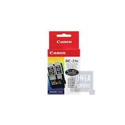 Tête + 1 Recharge Noire et 1 Couleur CANON (BC21e / 0899A002), Toner Express : achat en ligne de Tête + 1 Recharge Noire et 1 Co