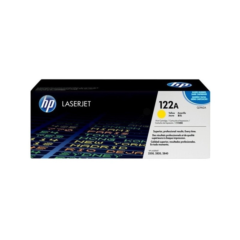 Toner HP jaune haute capacité pour Color LaserJet 2550 - 2800 (122A), Toner Express : achat en ligne de Toner HP jaune haute cap