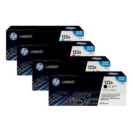 Pack de 4 toners hautes capacités pour Color LaserJet 2550 - 2800 (122A), Toner Express : achat en ligne de Pack de 4 toners hau