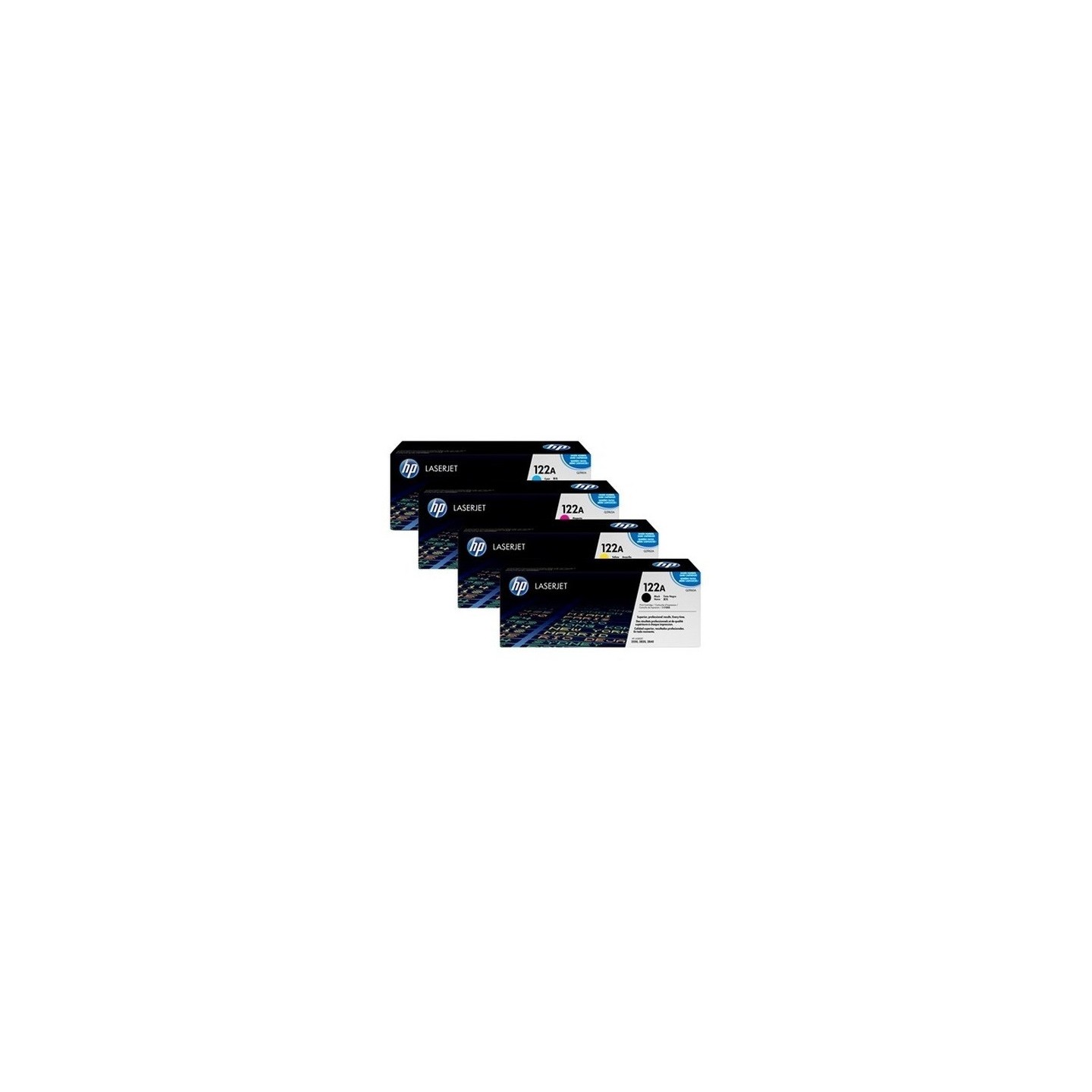 Pack de 4 toners hautes capacités pour Color LaserJet 2550 - 2800 (122A), Toner Express : achat en ligne de Pack de 4 toners hau