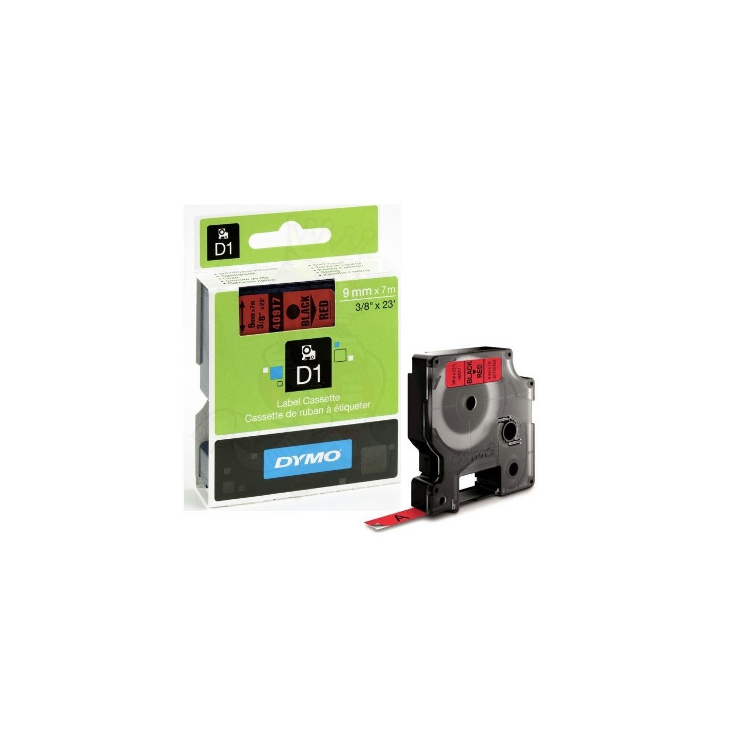 Ruban Dymo D1 (40917) - Noir sur rouge - 9mm x 7m Noir DYMO pour LabelManager
