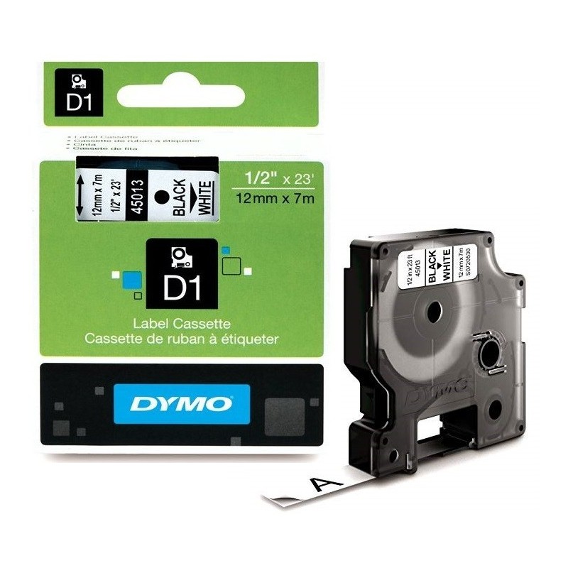 DYMO Ruban Dymo 12mm * 7m Noir + Blanc DYMO pour Imprimante Matricielle, Toner Express : achat en ligne de DYMO Ruban Dymo 12mm 