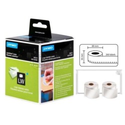 2-x2 x 260 Etiquettes d'adresse LW adhesives Dymo 36mm x 89 mm (large format) (99012)