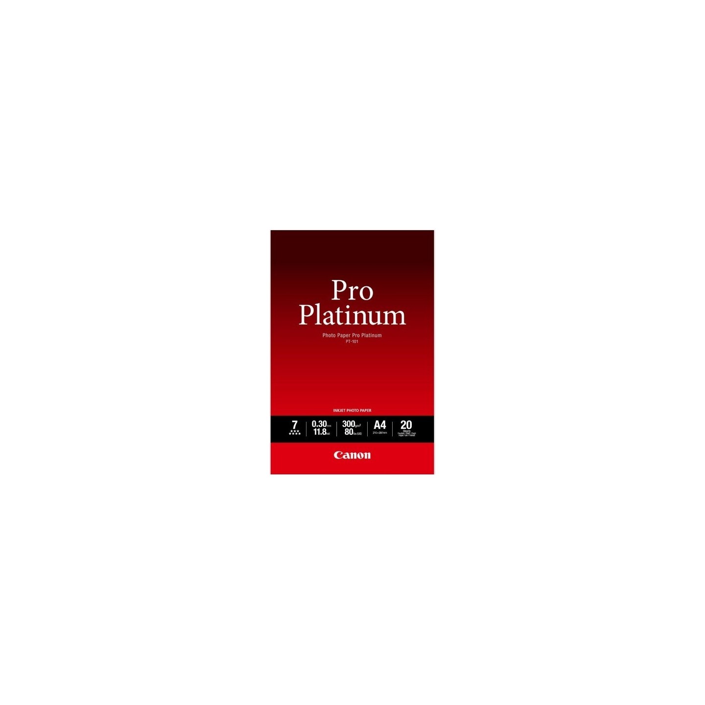 Canon PT-101 Pack 20 feuilles papier photo professionnel A4 (PT101) - 300g 