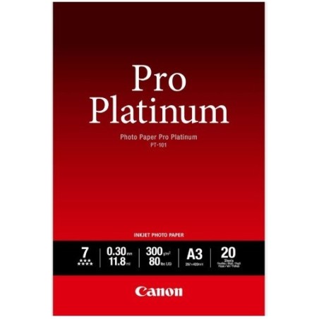 Canon PT-101 Pack 20 feuilles papier photo professionnel A3 (PT101) - 300g 