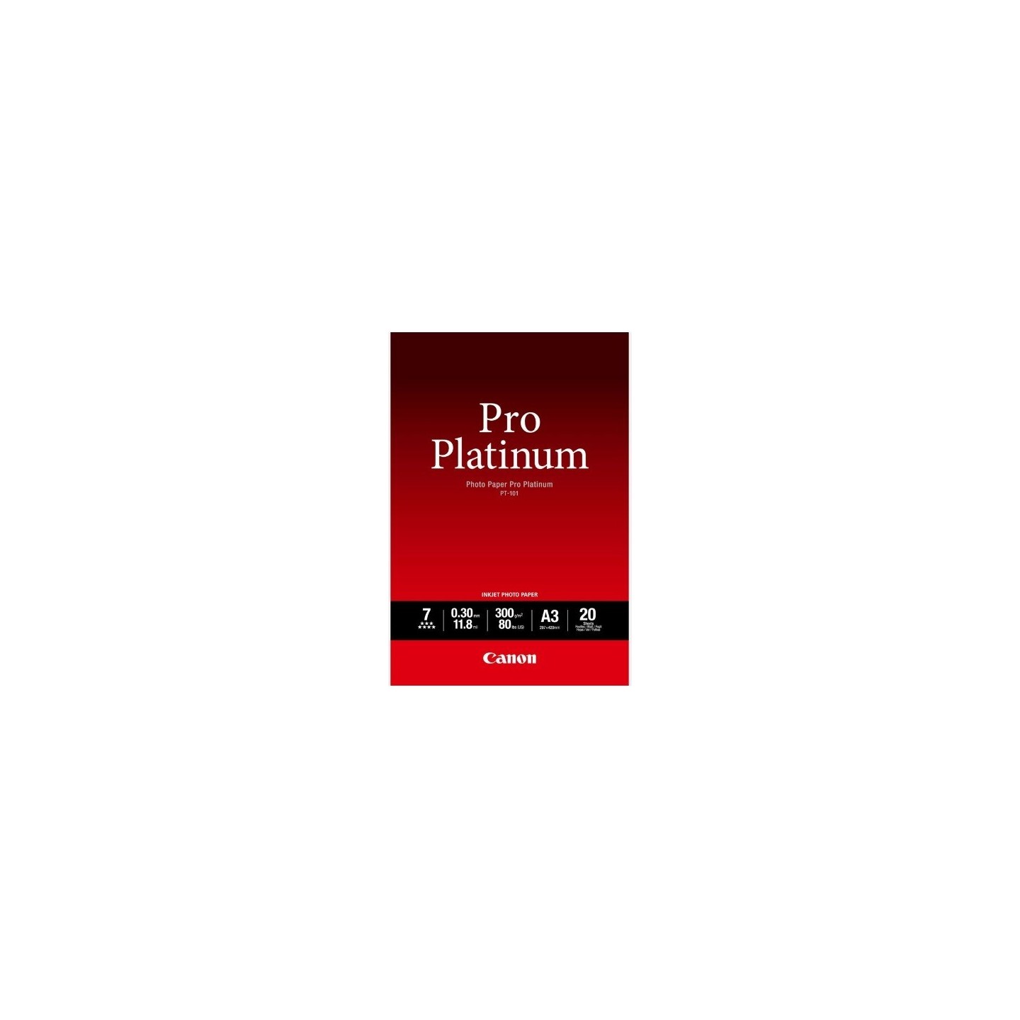 Canon PT-101 Pack 20 feuilles papier photo professionnel A3 (PT101) - 300g 