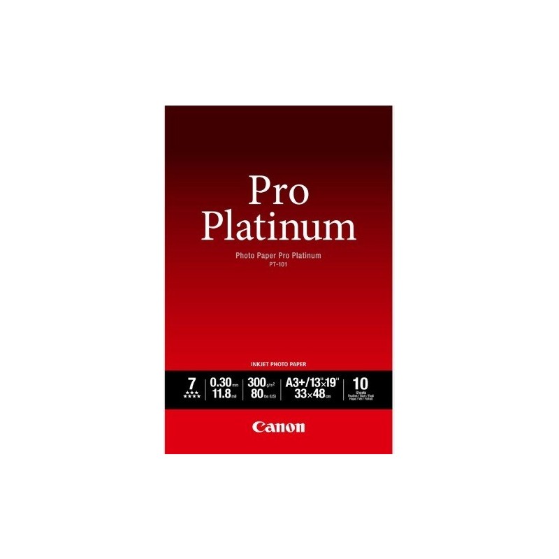 Canon PT-101 Pack 10 feuilles papier photo professionnel A3+ (PT101) - 300g 