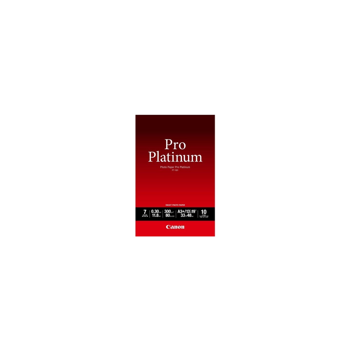 Canon PT-101 Pack 10 feuilles papier photo professionnel A3+ (PT101) - 300g 