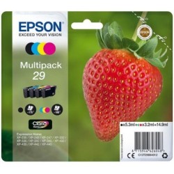 Multipack 4 couleurs Epson pour Expression Home XP-235 / XP332 / XP-432 ... (n°29 - fraise), Toner Express : achat en ligne de M