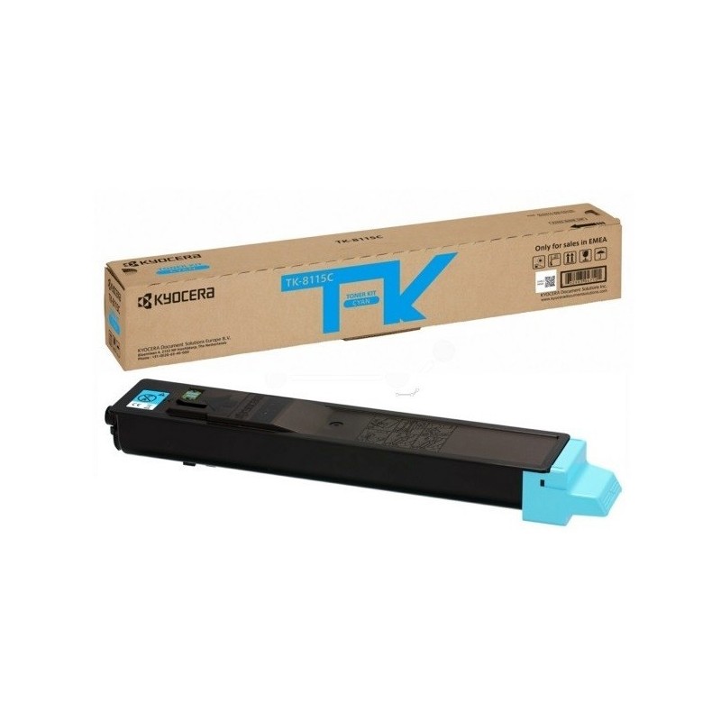 Toner cyan Kyocera Mita pour Ecosys M8124CIDN - M8130CIDN (TK-8115C)