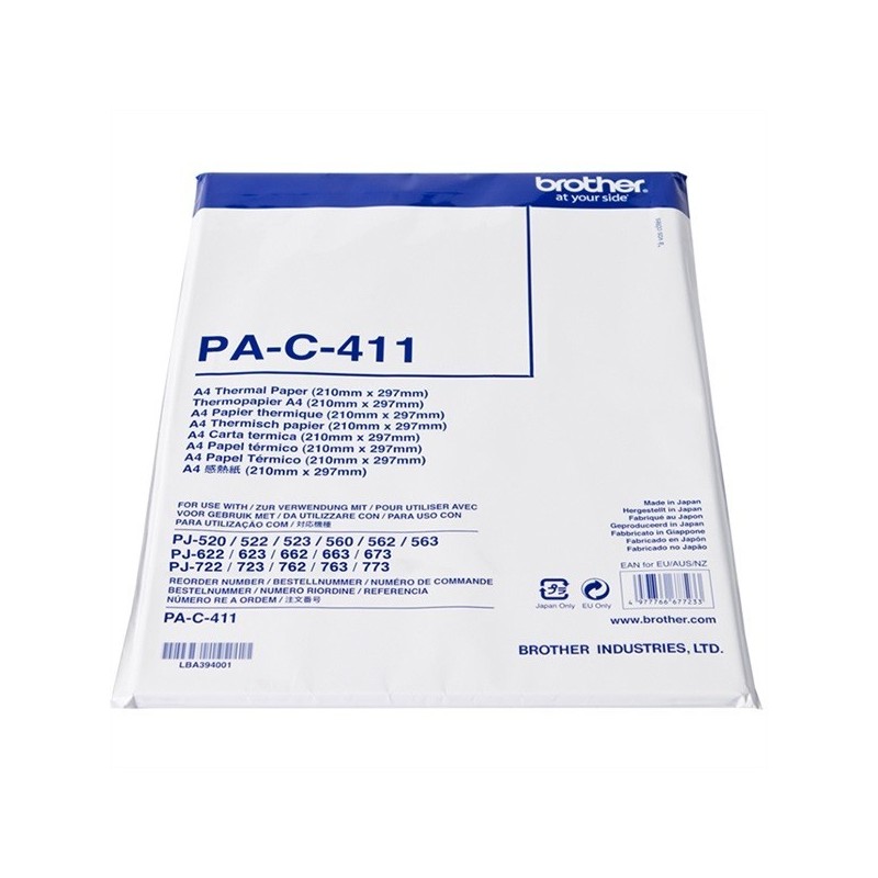 Papier thermique A4 Brother - 210 x 297 mm - 100 feuilles, Toner Express : achat en ligne de Papier thermique A4 Brother - 210 x