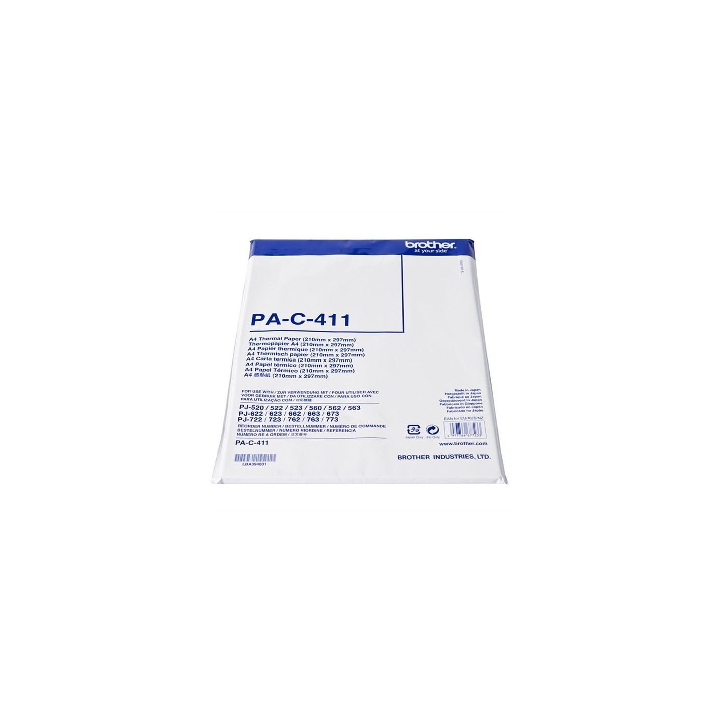 Papier thermique A4 Brother - 210 x 297 mm - 100 feuilles, Toner Express : achat en ligne de Papier thermique A4 Brother - 210 x