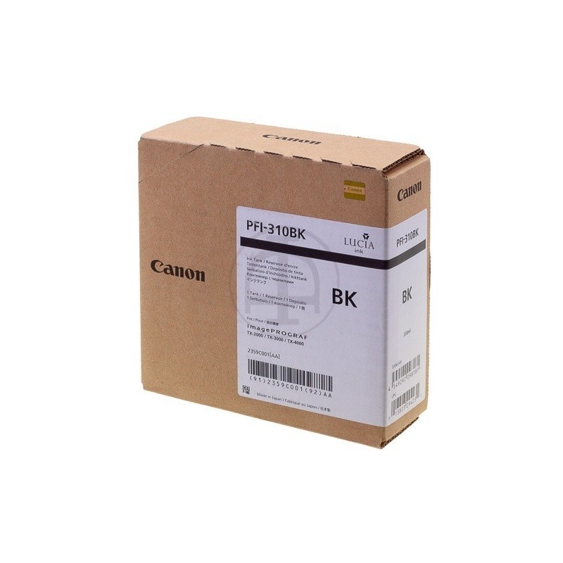 Cartouche d'encre noire Canon pour Image Prograf TX2000, TX3000 ... (PFI310BK)