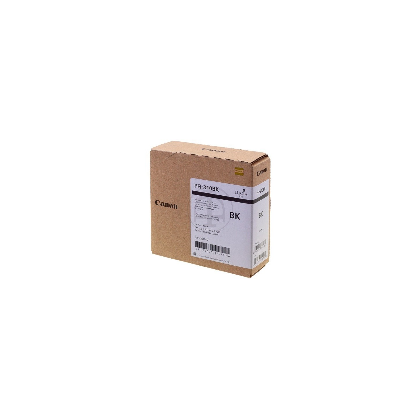 Cartouche d'encre noire Canon pour Image Prograf TX2000, TX3000 ... (PFI310BK)