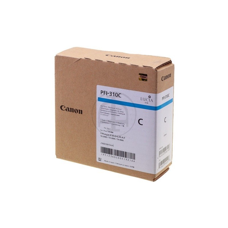 Cartouche d'encre cyan Canon pour Image Prograf TX2000, TX3000 ... (PFI310C)