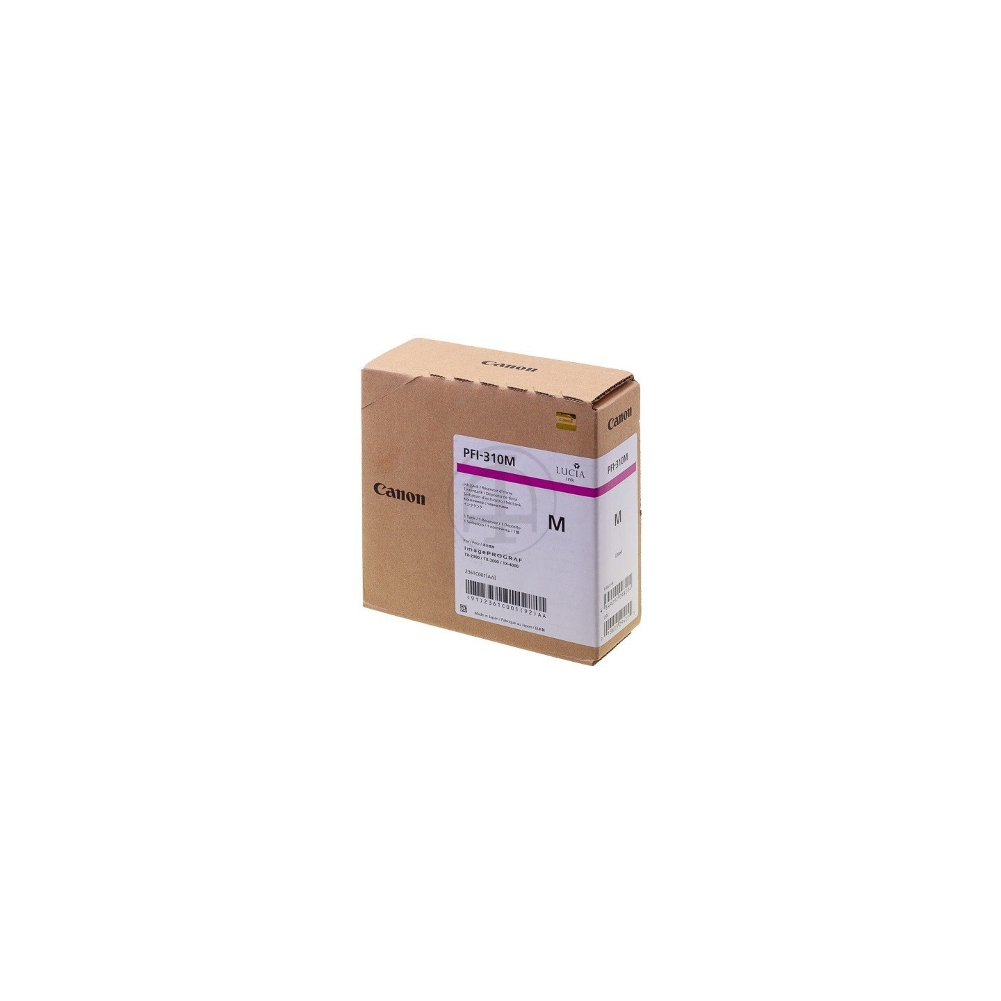 Cartouche d'encre Magenta Canon pour Image Prograf TX2000, TX3000 ... (PFI310M)