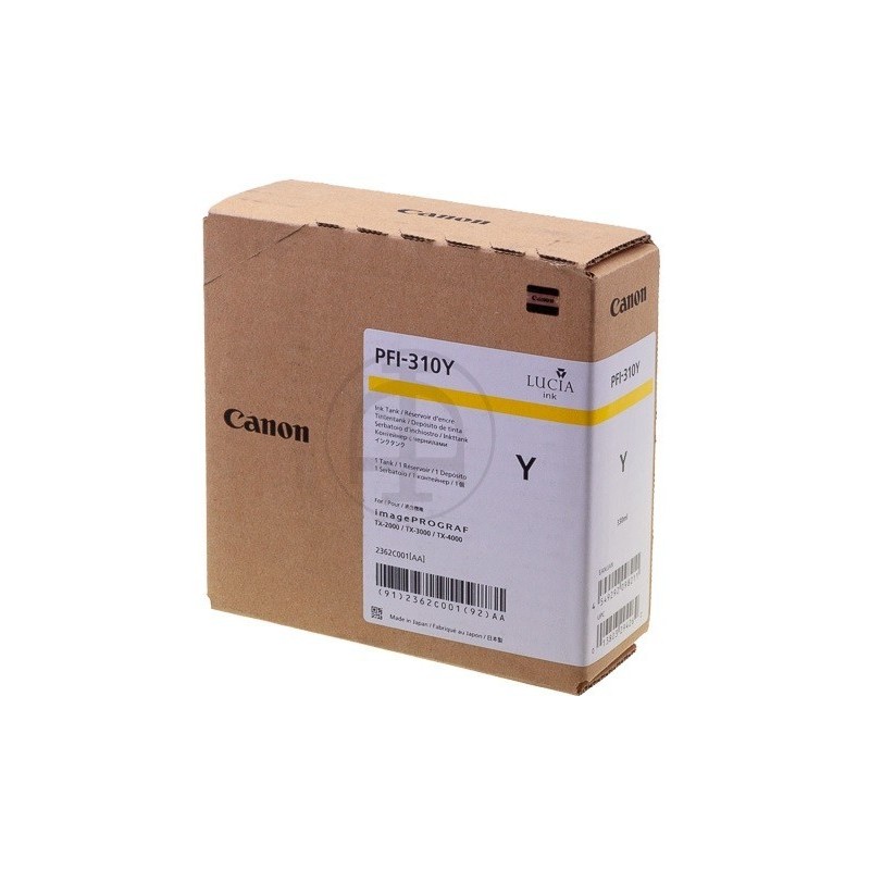 Cartouche d'encre Jaune Canon pour Image Prograf TX2000, TX3000 ... (PFI310Y)