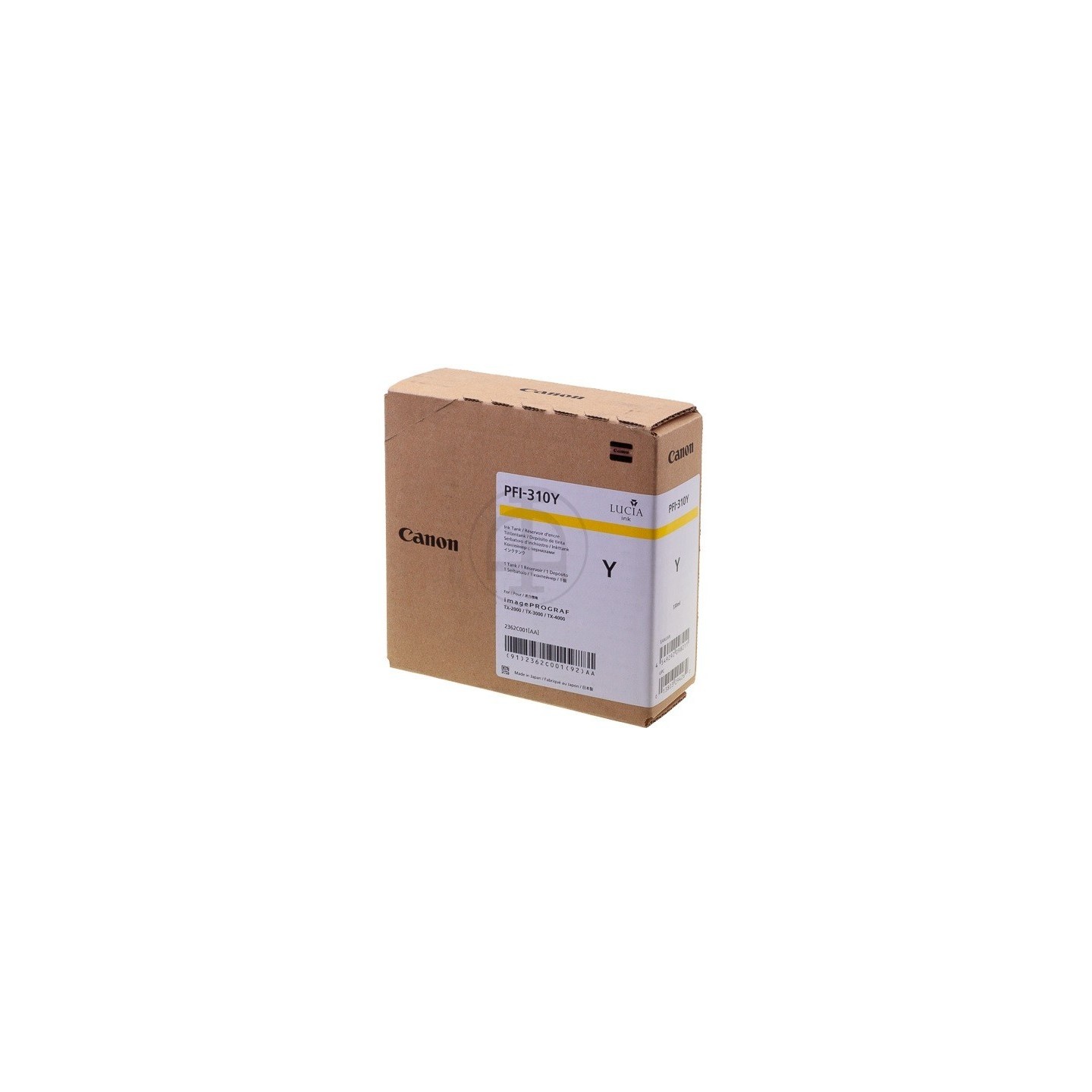 Cartouche d'encre Jaune Canon pour Image Prograf TX2000, TX3000 ... (PFI310Y)