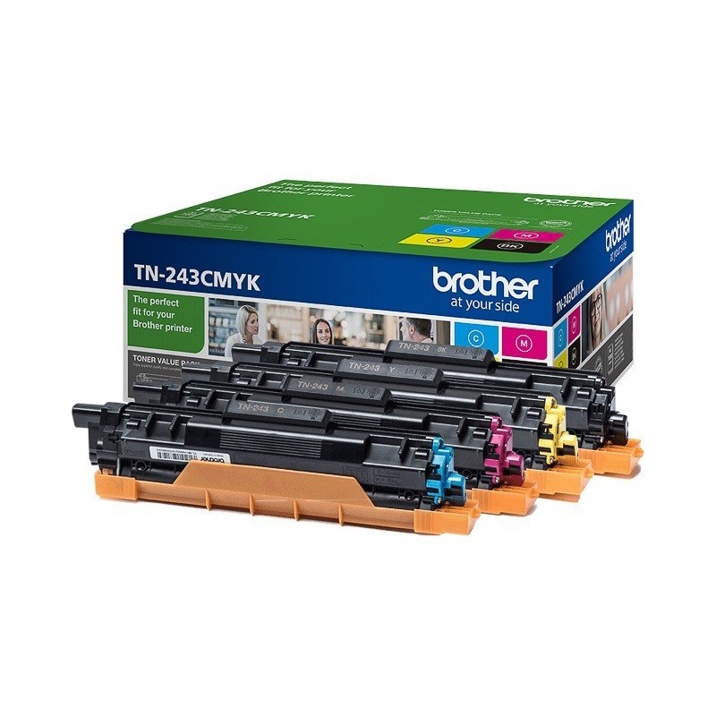Pack 4 Toners Brother pour DCP L3510CDW/ HL L3210CW/ MFC L3710CW ... (TN243CMYK)