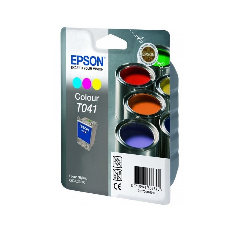 Cartouche Encre 3 Couleurs EPSON (T041), Toner Express : achat en ligne de Cartouche Encre 3 Couleurs EPSON (T041) pour impriman