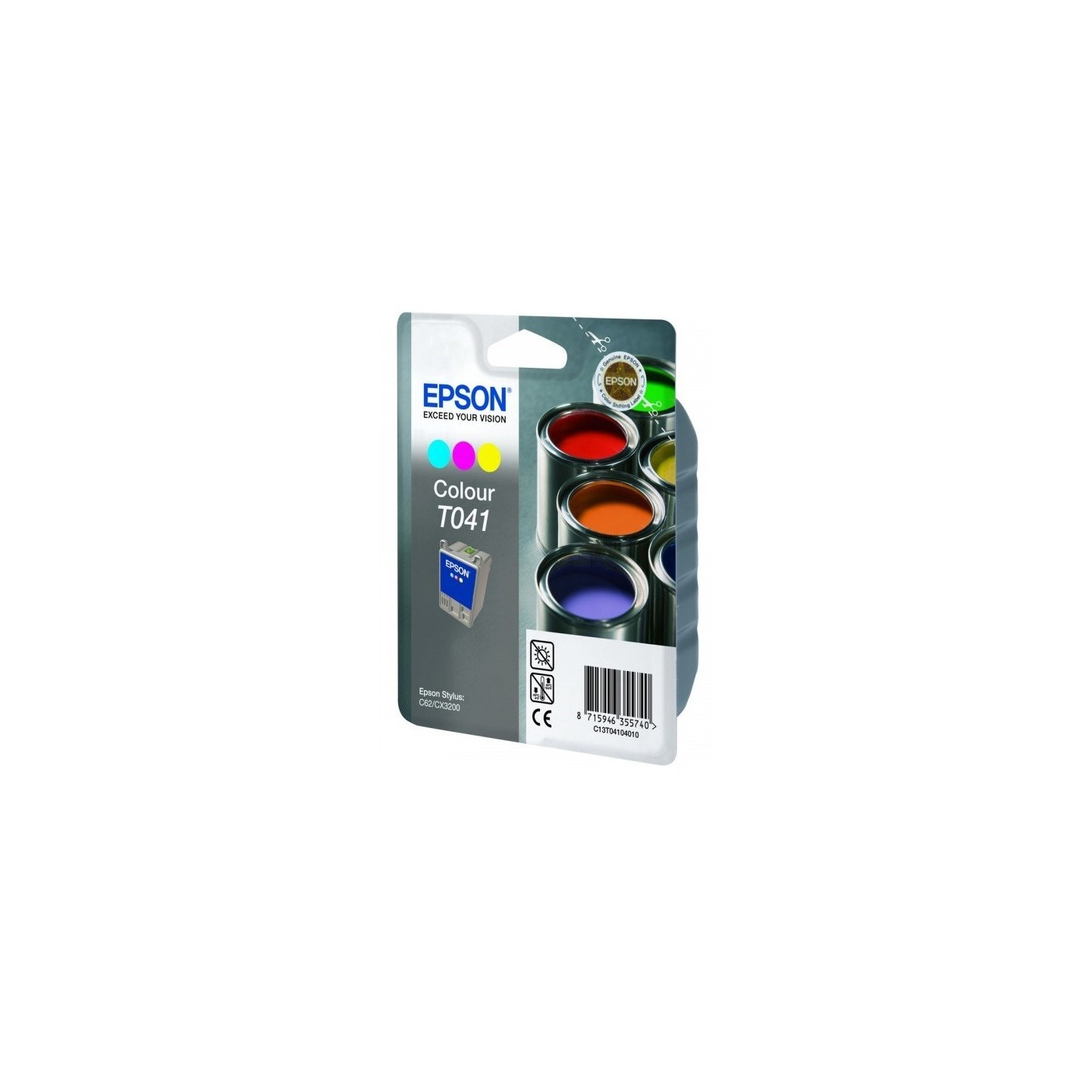 Cartouche Encre 3 Couleurs EPSON (T041), Toner Express : achat en ligne de Cartouche Encre 3 Couleurs EPSON (T041) pour impriman