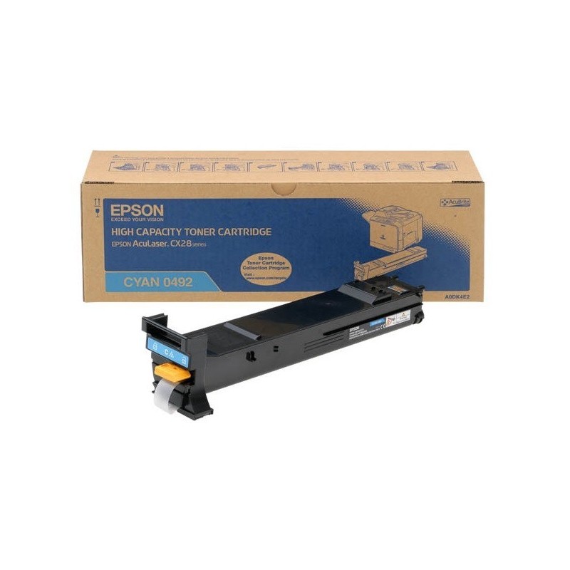 Toner cyan haute capacité Epson Aculaser CX28DN, Toner Express : achat en ligne de Toner cyan haute capacité Epson Aculaser CX28