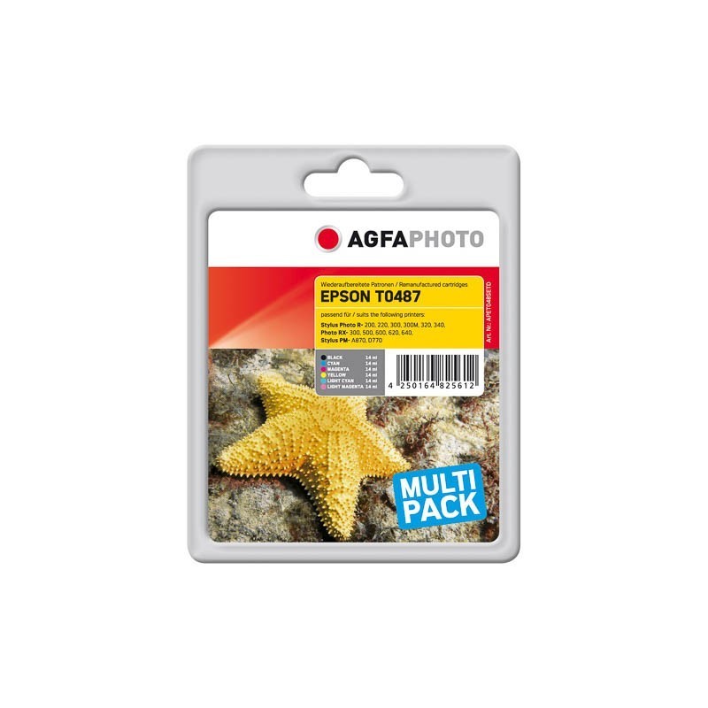 Multipack 6 cartouches génériques pour Epson R200/R300...(T0487)