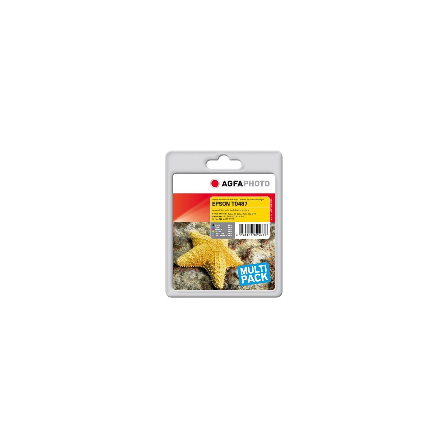 Multipack 6 cartouches génériques pour Epson R200/R300...(T0487)