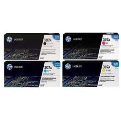 Pack de 4 toners HP pour ColorLaserjet CP 5225 ... (307A), Toner Express : achat en ligne de Pack de 4 toners HP pour ColorLaser