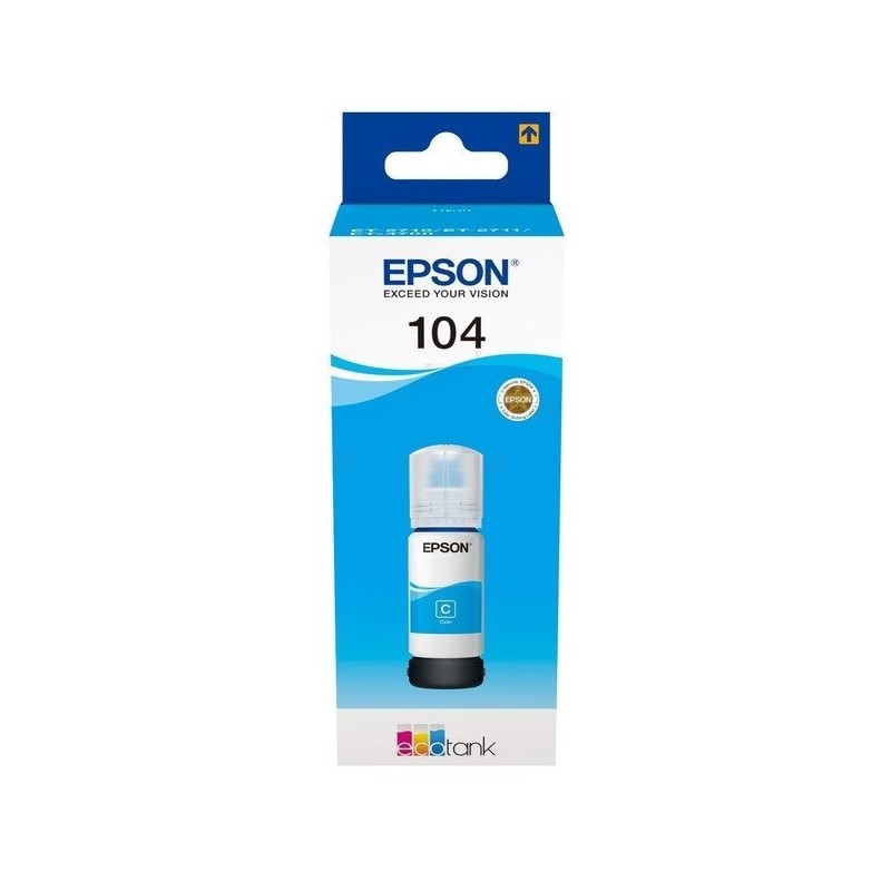 Cartouche Cyan Epson pour EcoTank ET2710... (N°104)